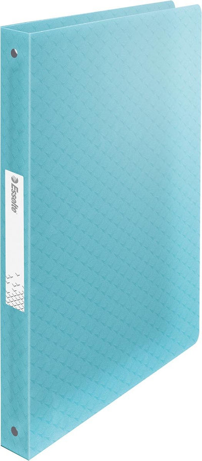 Esselte Colour'breeze 2-Ring-A4-Ringbinder mit Softcover für 140 Blatt – Rückenbreite 25 mm – Blau