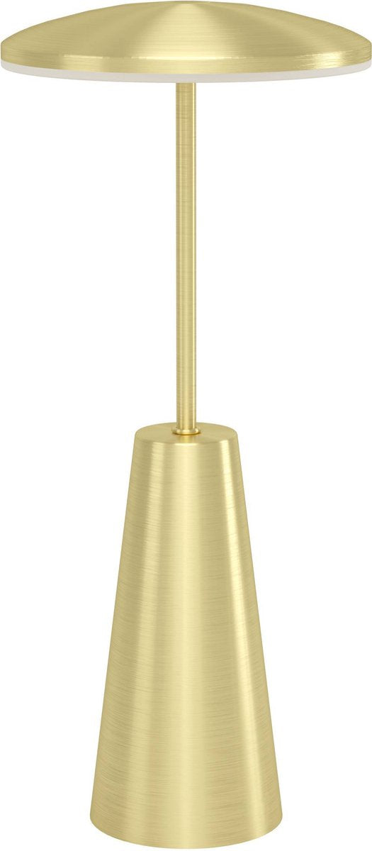 Eglo Piccola Tischleuchte – Touchdimmer – kabellos – 28 cm – Gold – verstellbares weißes Licht – wiederaufladbar – Außen- und Innenbereich