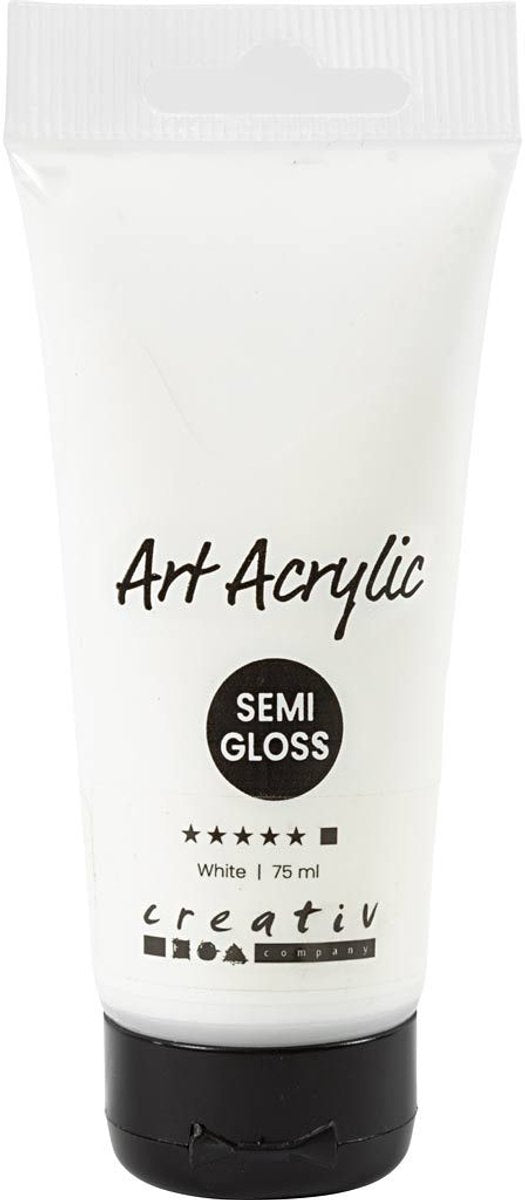 Creativ Company Pigment Art Acrylfarbe Titanweiß, 75 ml