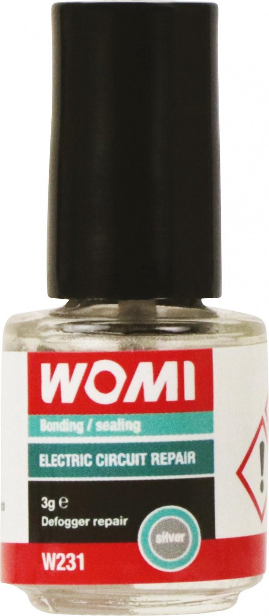 Womi Elektrokleber W231 – 3 g Silber – leitfähiger Reparaturkleber – schnelle Aushärtung – zuverlässige elektrische Verbindung