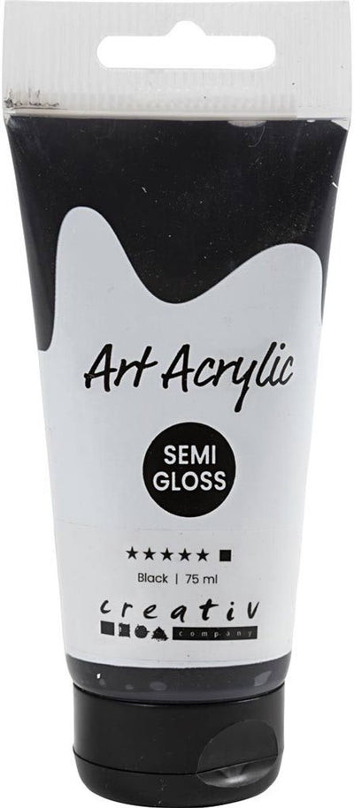 Creativ Company Pigment Art Acrylfarbe Mars schwarz, 75 ml