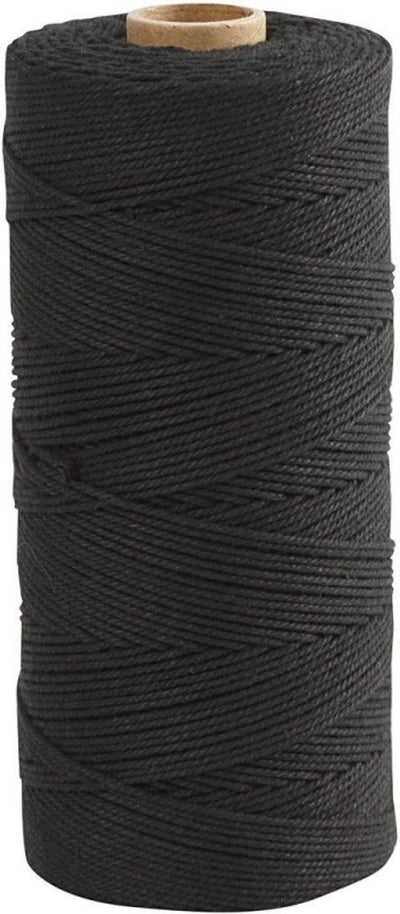 Creativ Company Makrameeschnur, L: 315 m, Stärke 1 mm, dünne Qualität 12 12, schwarz, 220 gr 1 Knäuel