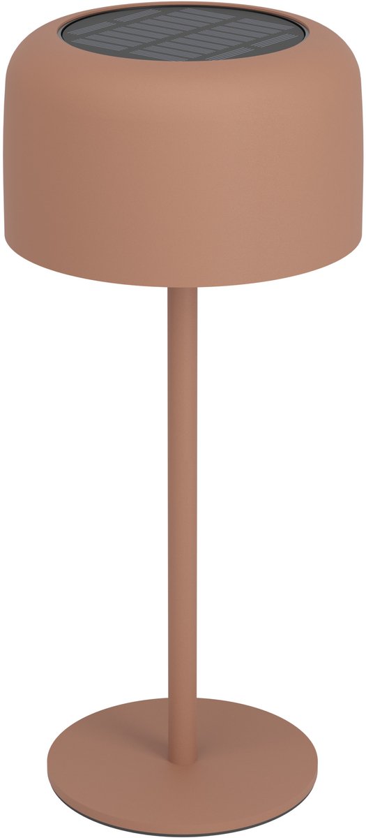 Eglo Roccanova Tischleuchte – wiederaufladbar (bis zu 22 Stunden Licht) – Solar – 30 cm – ziegelrot warmorange – kabellos – dimmbar – drinnen und draußen