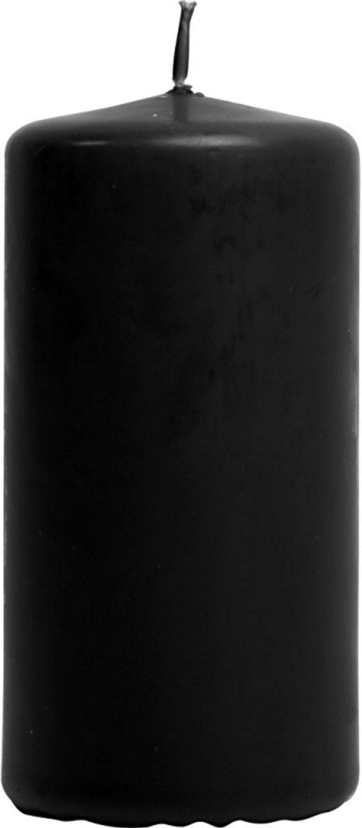 Creativ Company Kerzen, H: 100 mm, T 50 mm, schwarz, 6 Stück 1 Box