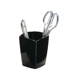 Cep-Bleistiftbox aus schwarzem Polystyrol, 7,4 x 7,4 x 9,5 cm