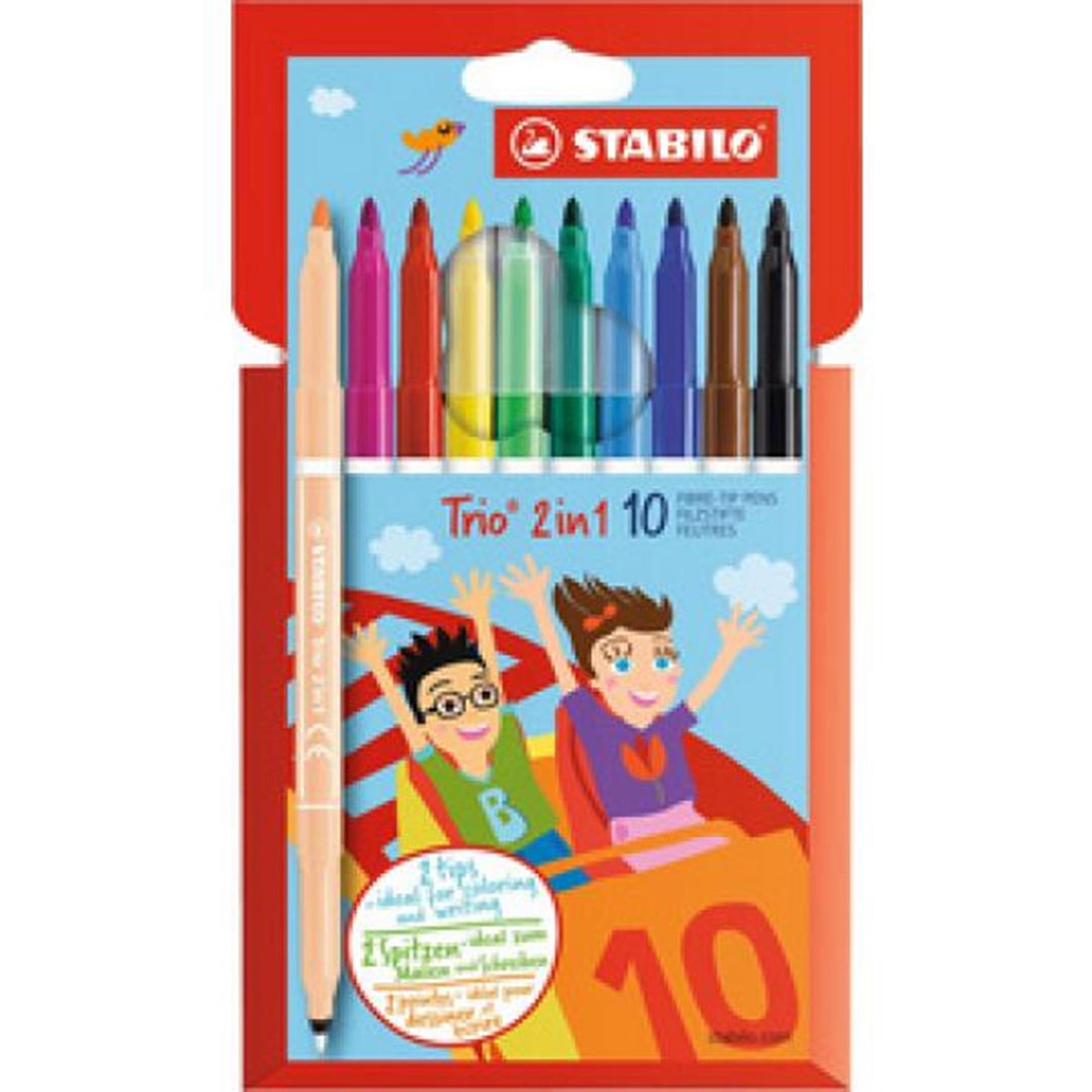 Stabilo Trio 2 in 1 Filzstiftetui 10