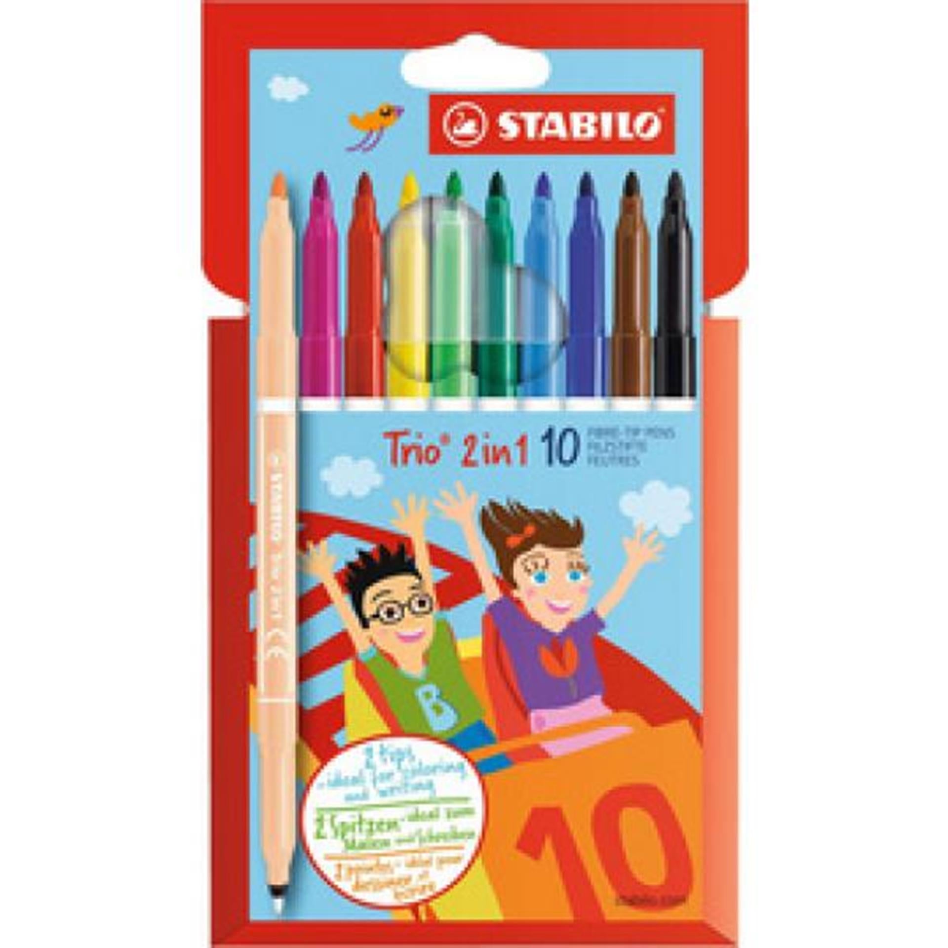 Stabilo Trio 2 in 1 Filzstiftetui 10