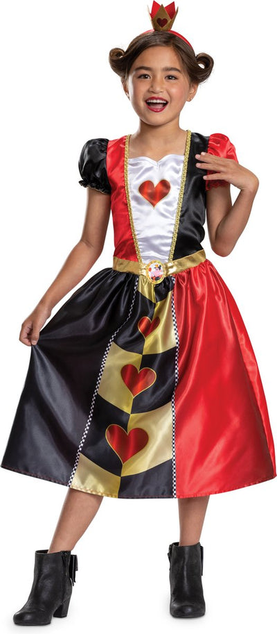 Disney-Verkleidung – Alice im Wunderland, klassisches Kleid der Königin der Herzen, Größe M (7–8 Jahre), Mädchen