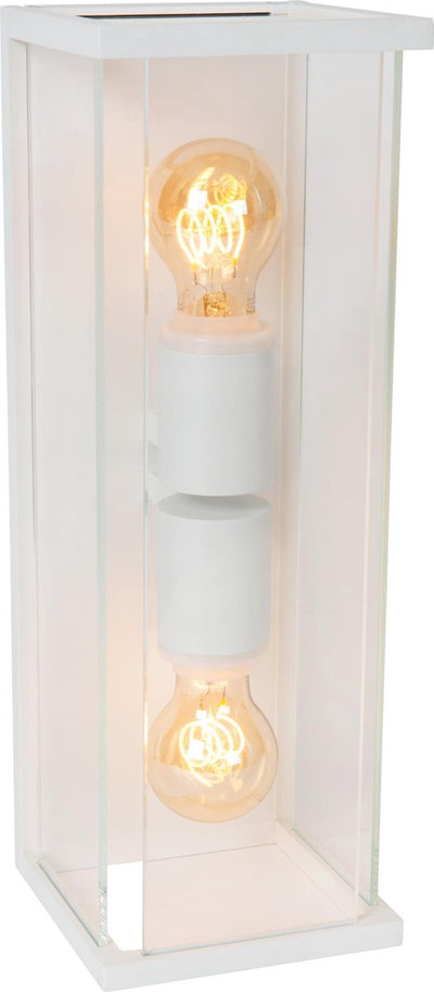 Lucide Claire - Innen-Außenwandleuchte - 2xE27 - IP54 - Weiß