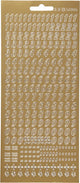 Creativ Firmenaufkleber, Zahlen, Blatt 10x23 cm, gold, 1 Blatt