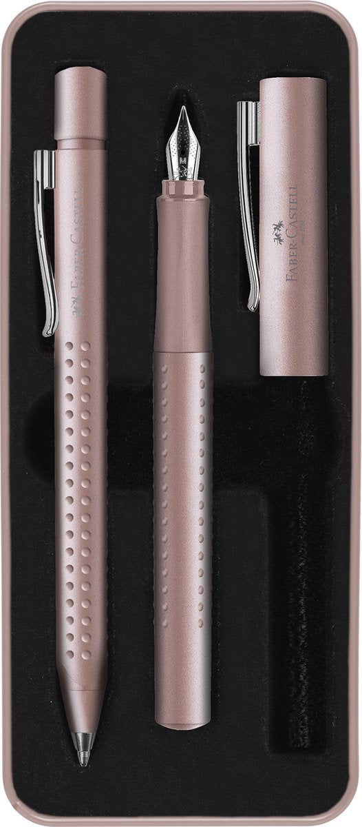 Faber-Castell Kugelschreiber und Füllfederhalter – Geschenkbox – Griffstück 2011 – Blassrosa – FC-201539
