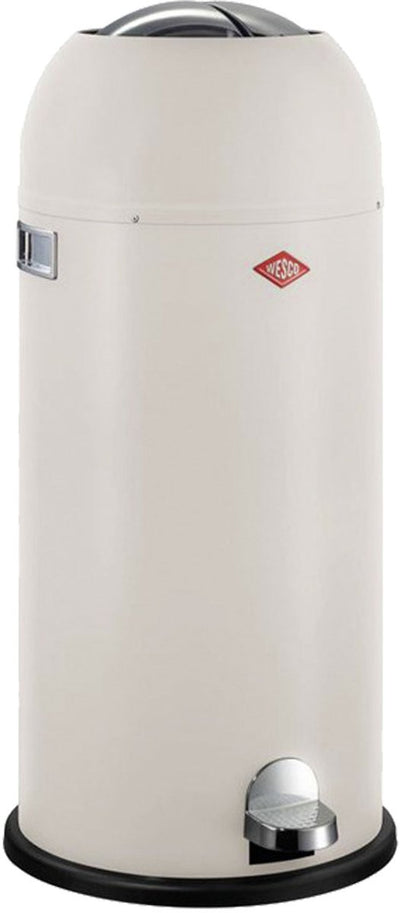 Wesco Kickmaster Maxi-Abfallbehälter | Treteimer | 40 Liter | Metall - Mattsand | Mülleimer - hergestellt in Deutschland
