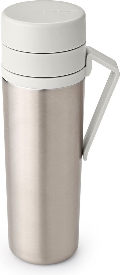 Brabantia Make Take Thermosflasche – Kaffeetasse zum Mitnehmen – 500 ml – Hellgrau