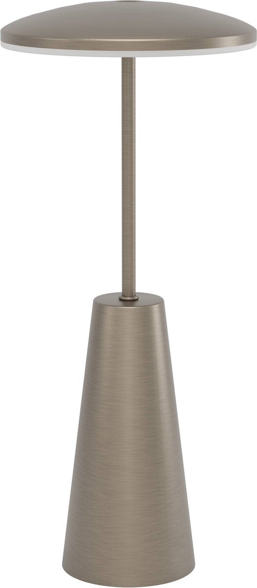 Eglo Piccola Tischleuchte – Touchdimmer – kabellos – 28 cm – Dunkelbronze – verstellbares weißes Licht – wiederaufladbar – Außen- und Innenbereich