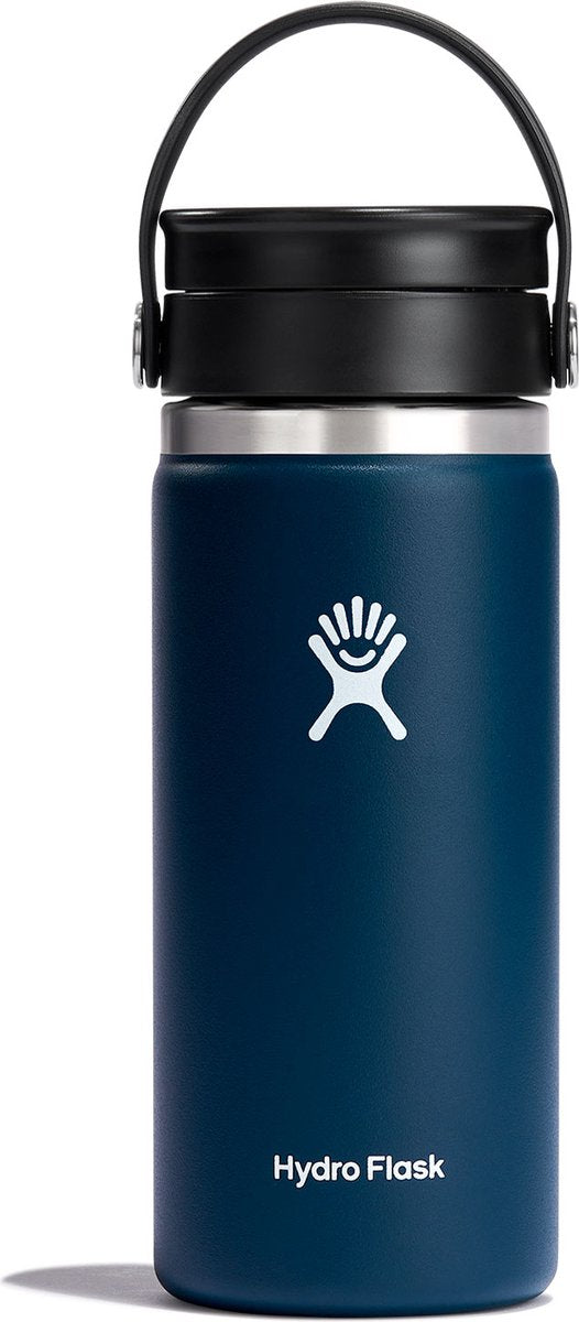 Hydro Flask Kaffeetasse mit breitem, flexiblem Trinkdeckel (473 ml) – Indigo