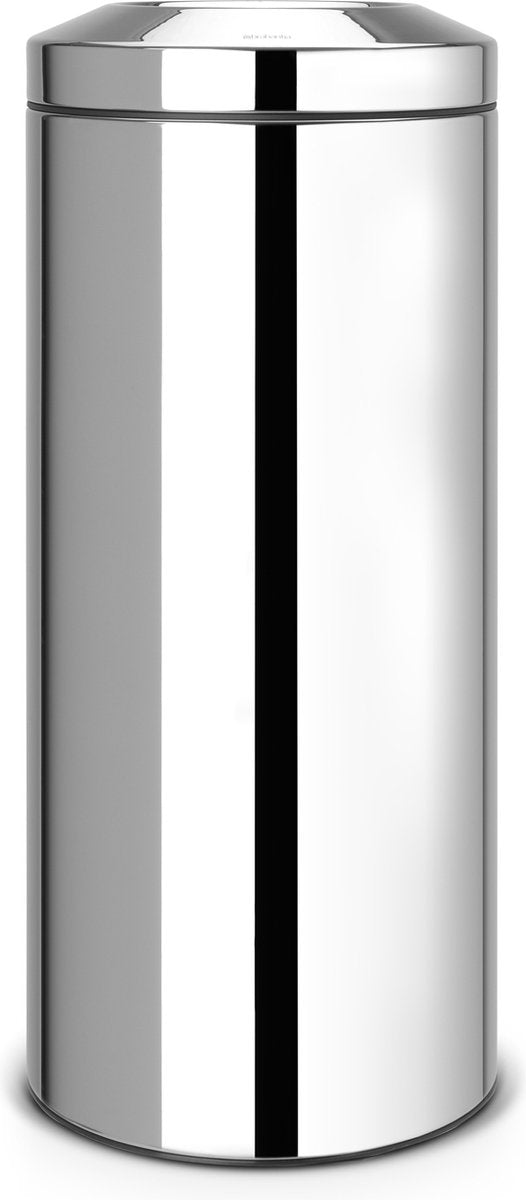 Brabantia Abfallbehälter mit Flammensperre – 30 Liter – glänzender Stahl