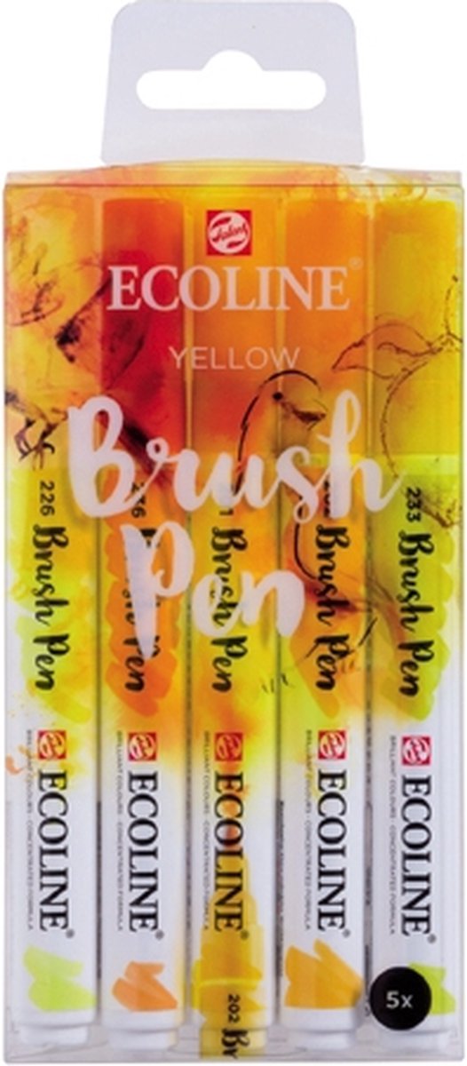 Ecoline • Set mit 5 Pinselstiften gelb
