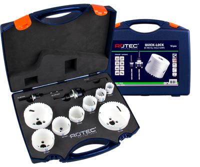 Rotec Lochsägen-Set Elektriker Schnellverschluss Bim-Co 10-teilig