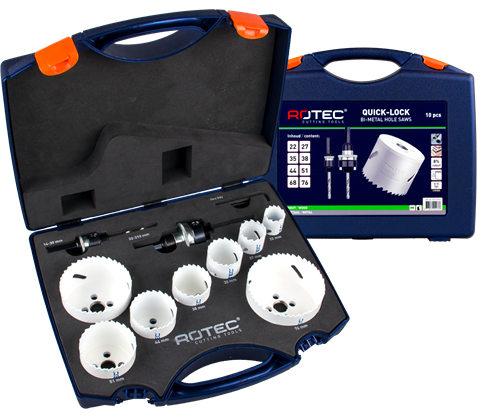 Rotec Lochsägen-Set Elektriker Schnellverschluss Bim-Co 10-teilig