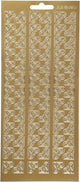 Creativ Firmenaufkleber, Ecken, Blatt 10x23 cm, gold, 1 Blatt