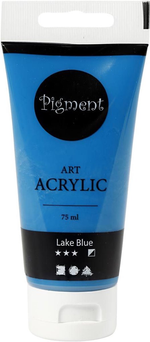 Creativ Company Pigment Art Acryl Paint Lake Blue, 75 ml