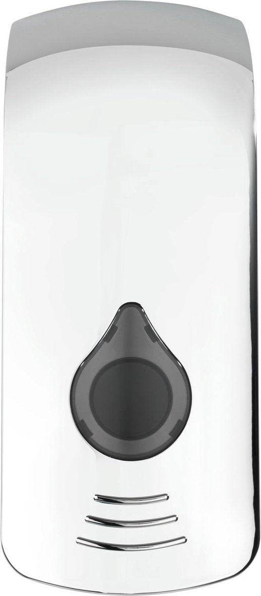 Wenko Desinfektionsseifenspender Ranera L – 750 ml Kunststoff chrom – Wandmontage – Seifenpumpe