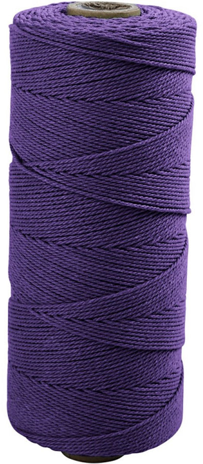 Kreativfirma Macramé Cord, L: 315 m, Dicke 1 mm, dünne Qualität 12 12, Violett, 220 g 1 Bol