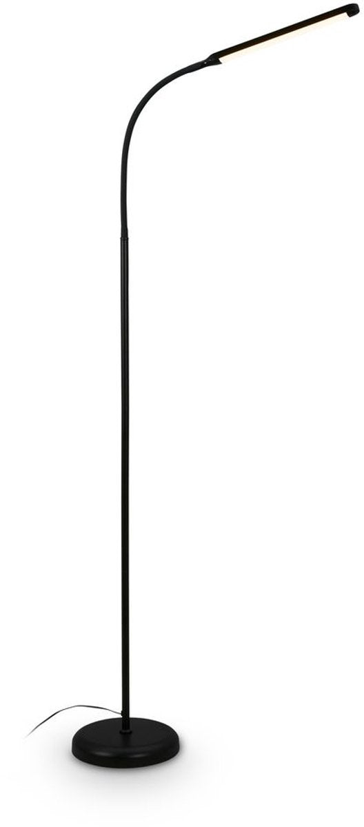 B.k.licht briloner mura – LED-Stehleuchte – dimmbar – 6 W – 600 lm – Touch-Steuerung – schwenkbare Schreibtischleuchte – Schwarz – moderne Leseleuchte