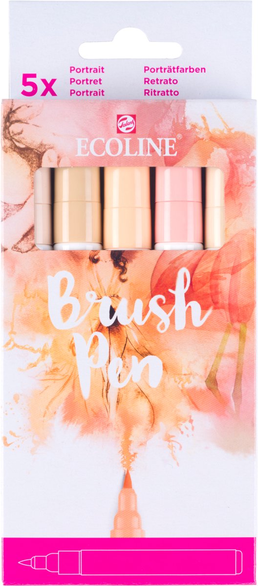 Bruynzeel Ecoline Pinselstift-Set Porträt, 5 Farben