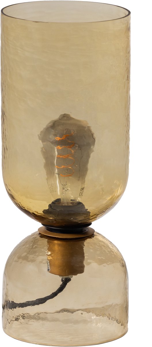Woood Gigi Tischlampe aus gehämmertem Glas 38xø15 cm – natürlich