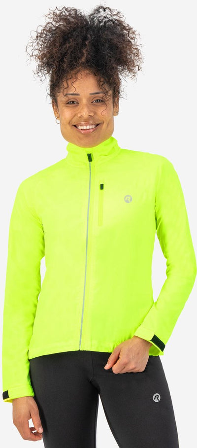 Rogelli Core Damen-Laufjacke – winddicht – fluoreszierendes Gelb – Größe XL