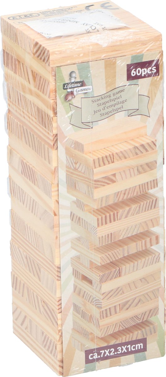 Stapelspiel aus Holz - 60 Teile