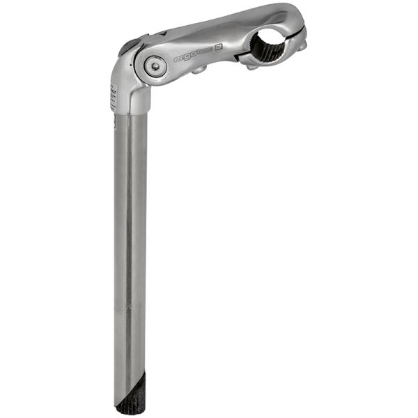 Ergotec Vorbau Kobra verstellbar Edelstahl 25,4 300x90 25,4 mm Silber