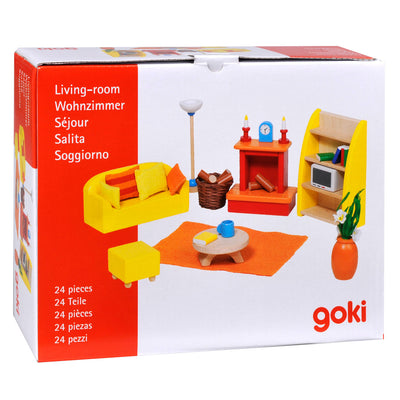 Goki Dollhouse Möbel Wohnzimmer, 24dlg.