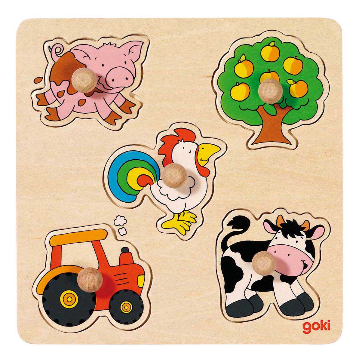 Goki Holz Nick Puzzle Farm