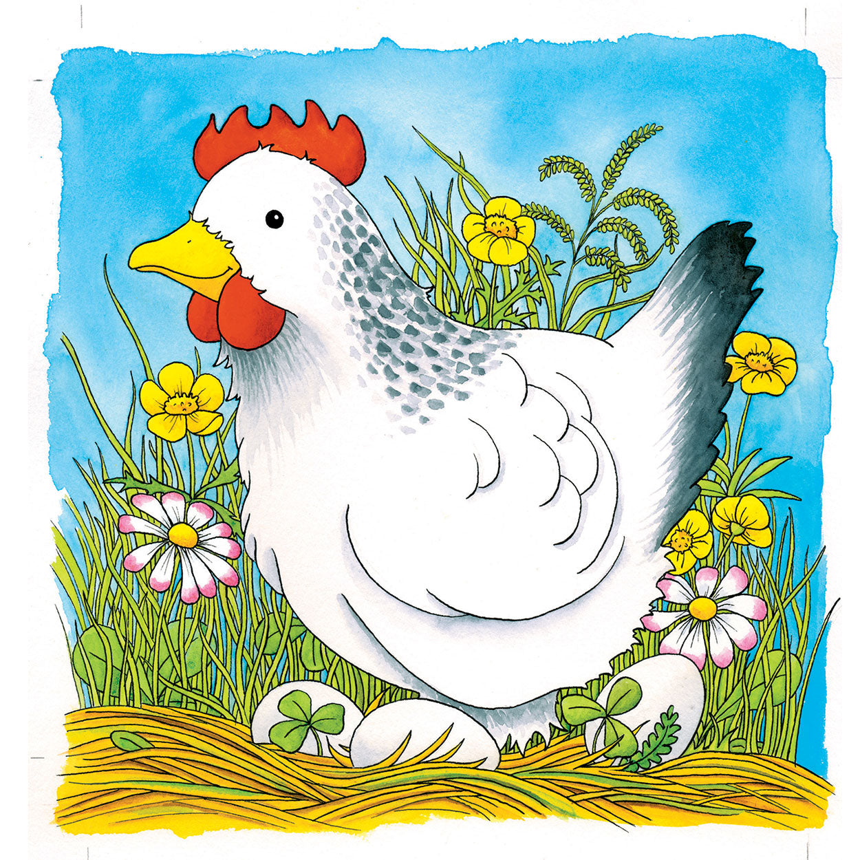 Goki Holzschicht Puzzle Huhn