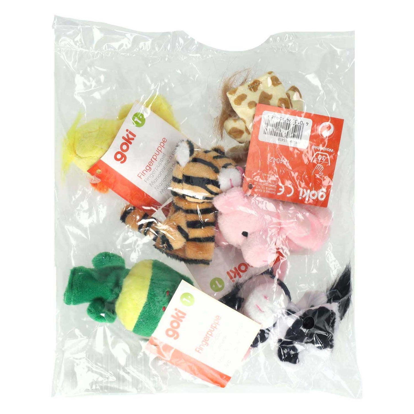 Goki Plüschfingerpop -Tier, 6st.