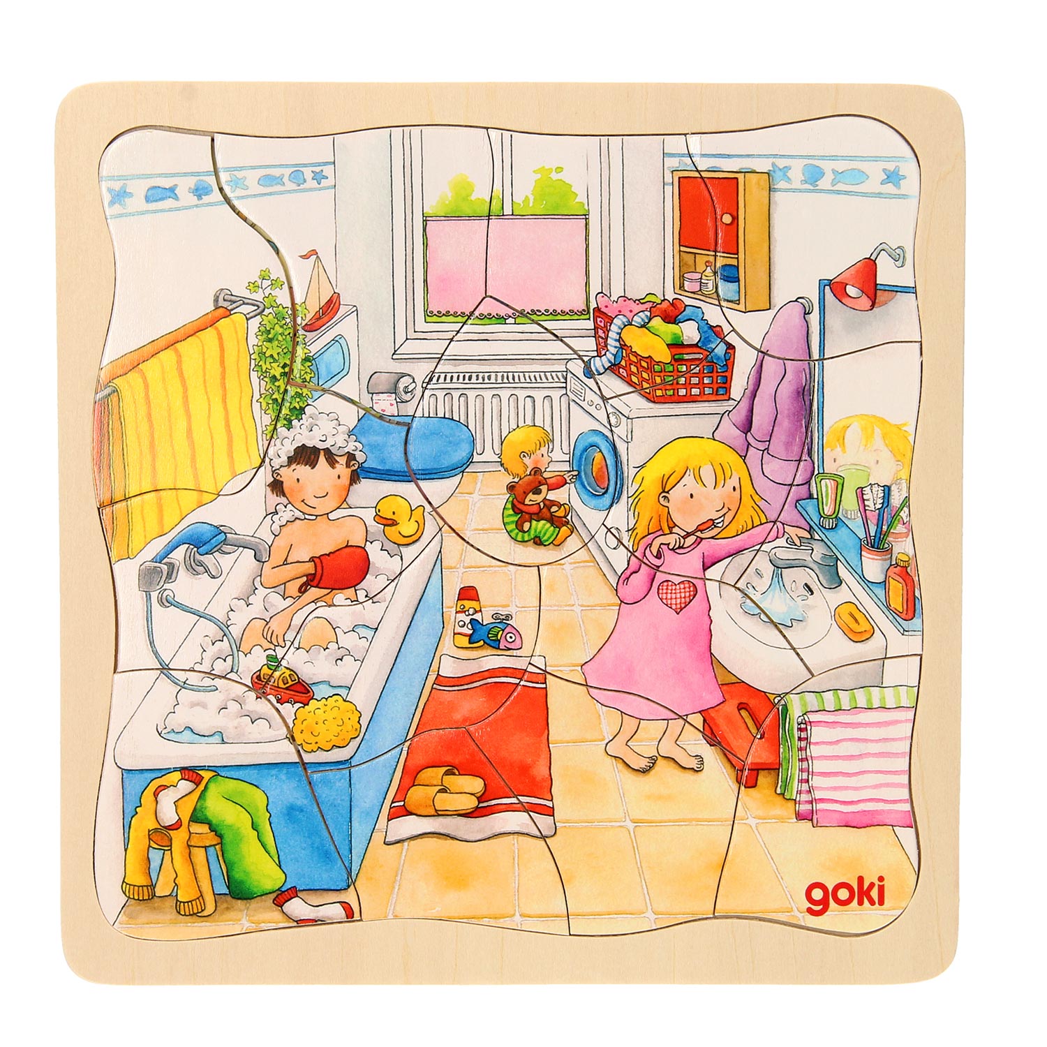 Goki Holzschicht Puzzle meinen Tag