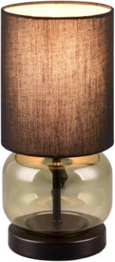 Trio Elio - Tischleuchte - Schwarz matt - exkl. 1x E27 40W - Schnurschalter - grünes Glas