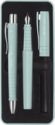 Faber-Castell Giftbox Poly Pen – mit Kugelschreiber und Füllfederhalter – Karibikblau – FC-241053
