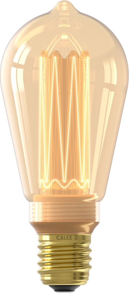 LED-Lampe der Calex Crown-Serie – E27 – rustikale Lichtquelle Gold – 3,5 W – dimmbar
