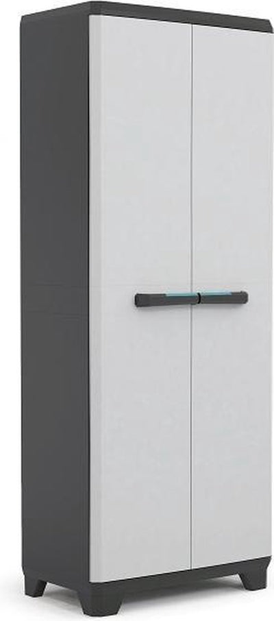 Kis linearer Aufbewahrungsschrank hoch – 68x173x39 cm – grau schwarz