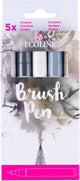 Bruynzeel Ecoline Pinselstift-Set Schatten, 5 Farben