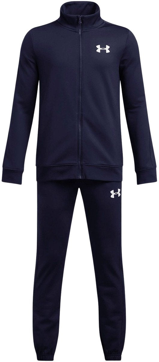 Under Armour ua Rival Knit Track Suit – Blauer Jungen-Trainingsanzug – Midnight Navy – Midnight Navy – Weiß