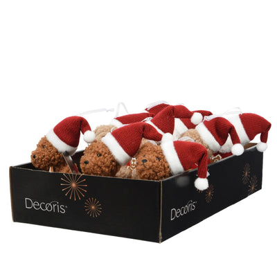 Decoris Weihnachtsanhänger Bär Polyester 7x6x12cm