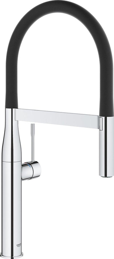 Grohe Essence neue Profi-Küchenarmatur – hoher schwenkbarer Auslauf – 2 Strahlarten – Chrom