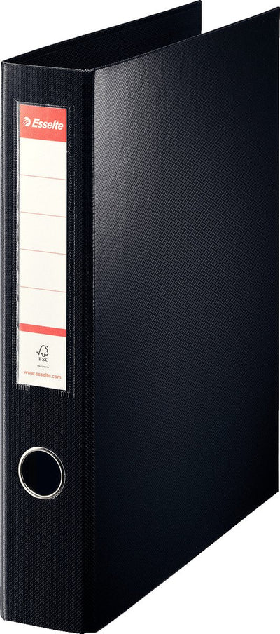 Esselte Vivida Standard-Ringordner A4 – 4-Ring-D-Mech 40 mm – Rückenbreite 62 mm – Schwarz
