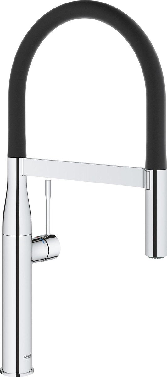 Grohe Essence neue Profi-Küchenarmatur – hoher schwenkbarer Auslauf – 2 Strahlarten – Chrom