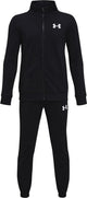 Under Armour ua Rival Knit Track Suit-Blk Jungen-Trainingsanzug – Schwarz – Weiß