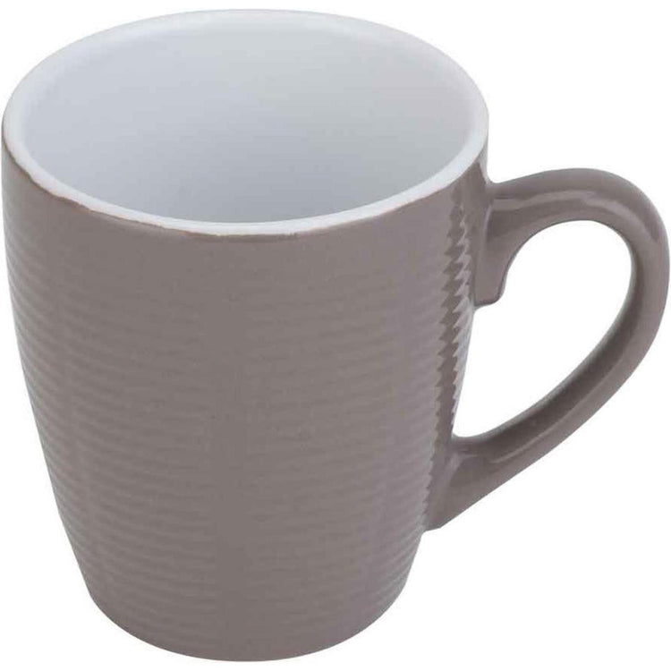Gemütliche, trendige Senseo-Tasse Polina gerippt, 190 ml, Taupe